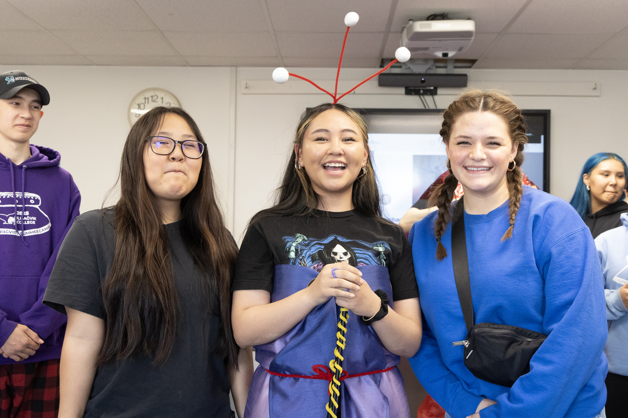 Summer camp students in costume